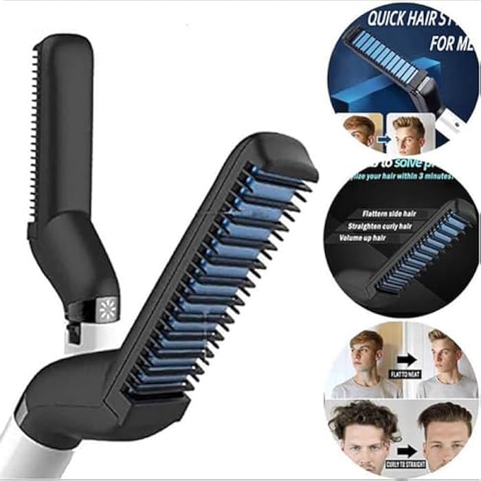 Men's Hair and Chin Iron The Perfect Tool for Every Man Seeking a Stylish Look Ceramic Plates for Fast Heating and Great Control for Professional Results - Image 5